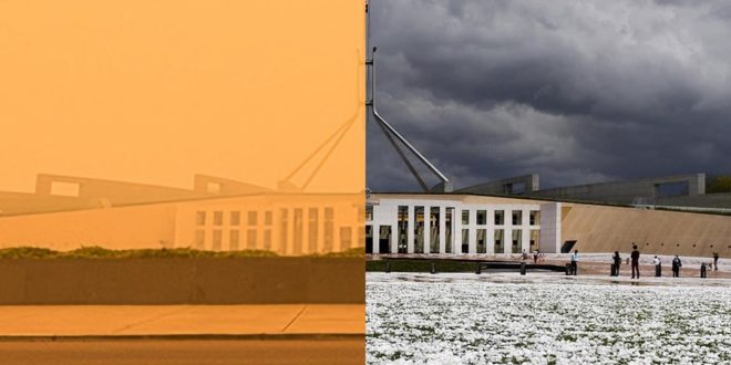 These photos were taken just two weeks apart. This is the climate crisis in acti...