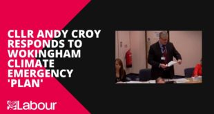 Cllr Andy Croy on the current climate emergency plan.