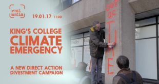 Spray Paint Action by Kings College Climate Emergency
