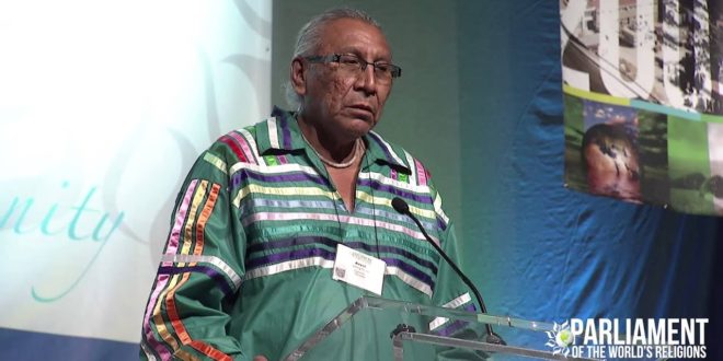 Chief Arvol Lookinghorse Talks Climate Change at the 2015 Parliament