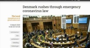 Coronavirus - Denmark Rushes CV Emergency Law After 4 Deaths