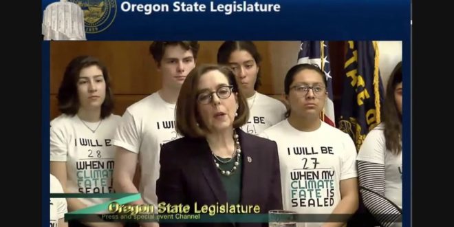 Governor Kate Brown holds press conference on climate change