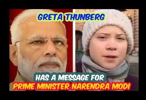 Greta Thunberg - Message to Indian Prime Minister Mr.Modi