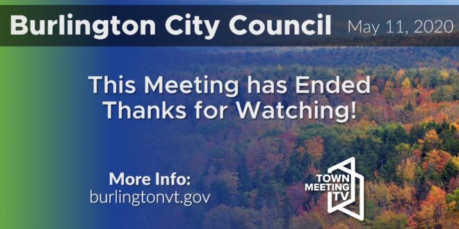5/11/2020 - 5:30pm Burlington Board of Finance & 7:00pm Burlington City Council