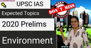 Expected Topics for UPSC IAS Prelims 2020: Environment | Prelims | CSE