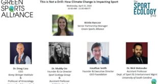 Webinar - This is Not a Drill: How Climate Change is Impacting Sport - April 15, 2020