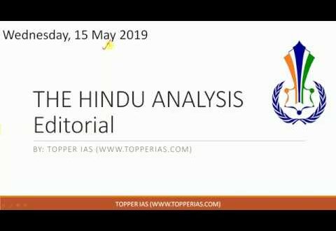 15 May 2019 The Hindu Editorial Analysis (Climate emergency, Demand draught)