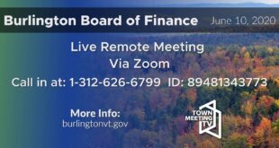 6/10/2020 - 5:30pm - Burlington Board of Finance