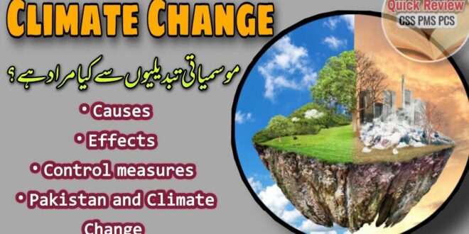 Climate Change and Global Warming explained in urdu & hindi |  Causes Effects and Control Measures