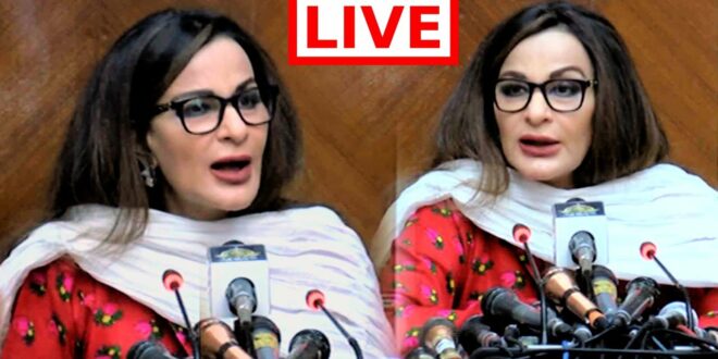 Live 🛑 Pakistan Minister for Climate Change Sherry Rehman important press conference | Floods in Pak