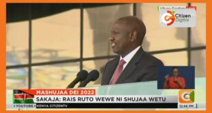 President Ruto explains the government’s plan on climate change during Mashujaa Day Celebrations
