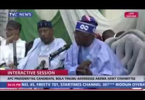 TINUBU IS finished.just listen to someone that wants to be our president speak about climate change