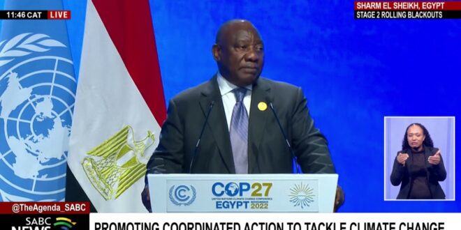 COP27 | President Cyril Ramaphosa delivers SA's country statement at climate change summit