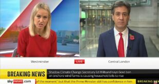 Ed Milliband MP on Energy Security and Climate Change | Sky News | 6 November 2022 | Just Stop Oil