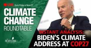 Instant Analysis: Biden's Climate Address at COP27 - Climate Change Roundtable