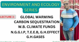 LECTURE 3 :  ENVORNMENT AND ECOLOGY SERIES ( CLIMATE CHANGE )