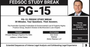 PG-15 FedSoc Study Break Study Break: Climate Change Litigation for Kids: Juliana v. United States