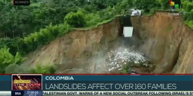 Several landslides occurred in Colombia as a consequence of climate change